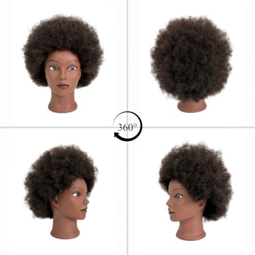 Afro Kinky Hair Braiding Mannequin Head with 100% Human Hair for Styling - Image 2