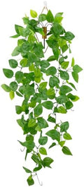 LOYWREE Artificial Hanging Plants with Wall Planter, Faux Pothos Vines Fake Hanging Plant, Plastic Greenery Wall Decor for Indoor Outdoor Home Office Garden Patio Bedroom Living Room Decor by Unknown