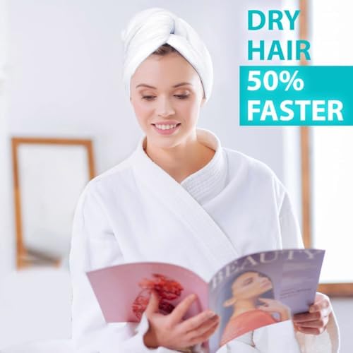 Bondi SPA Microfiber Hair Towel – Dries Hair 50% Faster – Anti-Frizz Towel for All Hair Types – Super Absorbent & Soft - XL (Rectangle) - 42 x 22 inches - Image 3