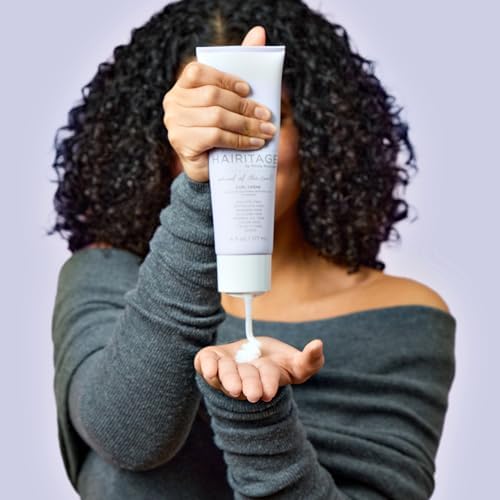 Hairitage Hydrating Jojoba Oil Curl Cream for Curly Hair - Moisturizing Anti Frizz Styling Product for High Definition Curls for Women + Men - Bounce + Shine for Fine + Thick Hair - Color Safe + Vegan - Image 6
