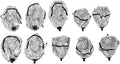 10 Pcs Hair Steamer Hats for Vertical Hair Nano Steamer Machine,5 Large Hats and 5 Small Hats- Salon Spa Hair Color Processor Bonnet Hair Dryer Portable Safe by kunghei