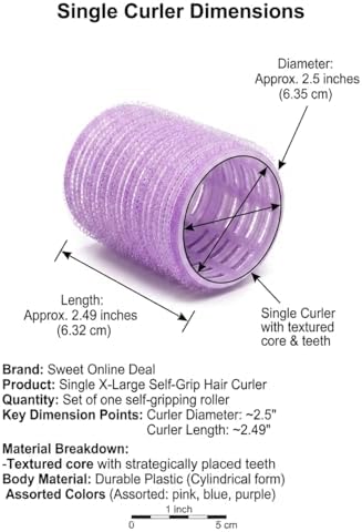 X-Large Self-Grip Hair Curlers – 4-Pack for Effortless Volume - Image 3