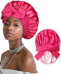AWAYTR Double Layer Satin Bonnet for Women, Reversible Sleep Hair Wrap by AWAYTR