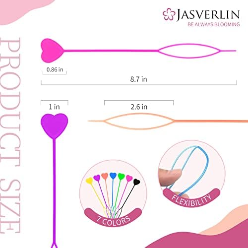 JASVERLIN Hair Beading Tool - Quick Beader for Braids & Ponytails, Kids Girls 7 Color Set of 15 Hair Beads Loading Maker - Image 2