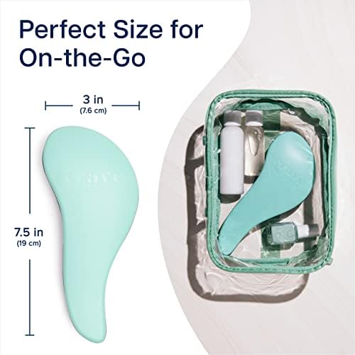 Crave Naturals Glide Thru Detangling Hairbrush that Glides Through Tangles For Wet, Dry and Damaged Hair - Gentle Detangler Styling Tool for Adults, Kids, Men and Women - 7.5 x 3 in, Turquoise - Image 6