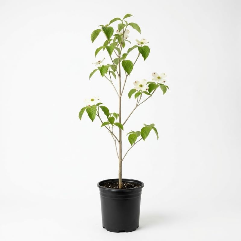 White Flowering Dogwood Tree - Cornus Florida in Quart Pot - 6-12" Tall, Live Tree for Pollinator Gardens and Patios - Image 3