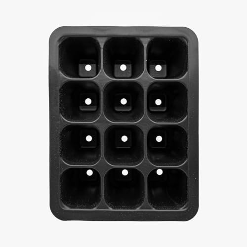 Plant Seed Starter Trays, 12 Cells per Tray, Plastic with Drainage Holes, Seedling Trays for Vegetables, Flowers, Succulents (9) - Image 4
