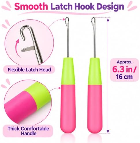 Hair Braiding Tool Kit,10-Piece Hooks,Combs and Pastel Clips - Image 4