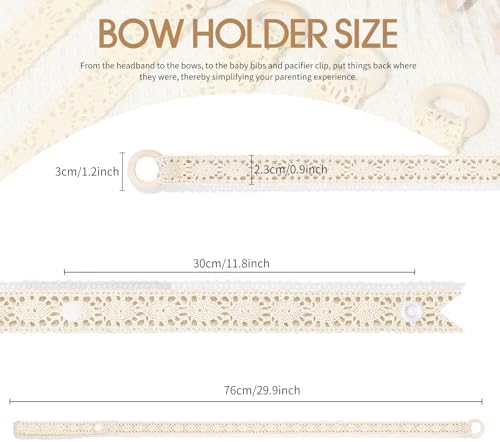 POVETIRE 6PCS Bow Holder Bows Organizer for Girls Hair Clips Storage - Image 5