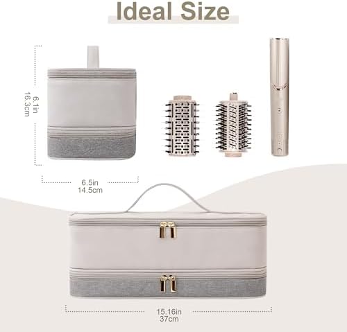BAGCRAZY Travel Case for Shark FlexStyle & Dyson Airwrap, Gray and Beige - Image 5