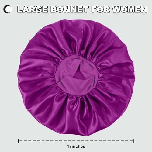 2 Pcs Extra Large Satin Hair Bonnet for Sleeping Cap - Image 6