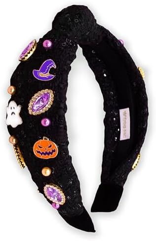 FROG SAC Knot Headband for Girls, Knotted Headbands for Toddler Kids, Rainbow Beaded Unicorn Hair Accessories, Halloween Christmas Stocking Easter Basket Stuffers (Black) by FROGSAC