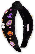 FROG SAC Knot Headband for Girls, Knotted Headbands for Toddler Kids, Rainbow Beaded Unicorn Hair Accessories, Halloween Christmas Stocking Easter Basket Stuffers (Black) by FROGSAC