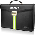 6500°F Fireproof Document Bag with Lock,Upgraded Fireproof/Waterproof Money Bag with Zipper/Reflective Strip,Storage Pouch for A4 Letter Size Document,Cash,Cell Phone,Passport by FirepyroofSafetyFamily