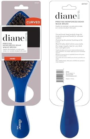 Diane Prestige Reinforced Boar Hard Bristle Curved Oval Wave Brush, D1747 - Image 6