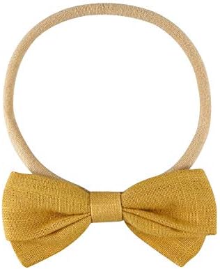 BQUBO Baby Girl Headbands with Bows Nylon Hairbands Handmade Hair Accessories for Newborn Infant Toddlers 10 Pack - Image 5