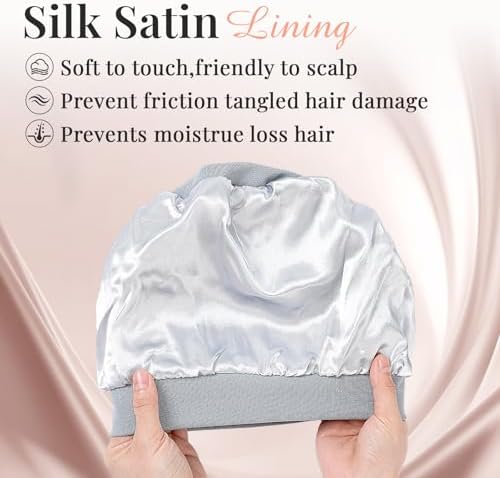 JenPen 4 Pcs Silk Satin Sleeping Bonnet for Women Color - Image 4
