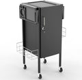 TASALON Upgraded Lockable 5-Tray Metal Salon Cart with 2 Holders & Baskets by TASALON