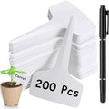 200 PCS Plant Labels T-Shape, 4 Inch Potted Plant Name Tags Plastic, White by Unknown