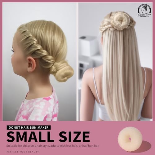 Teenitor 4 Pcs Hair Donut Hair Bun Maker(Extra-large, Large, Medium, Small) with Hair Pins 20 Pcs, Blonde - Image 5