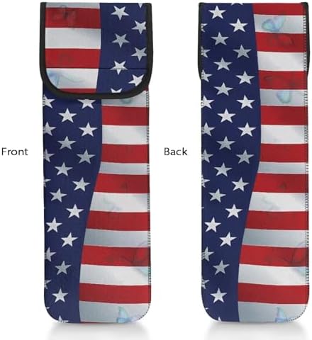 ZOUTAIRONG American Flag Curling Iron Bag with Pockets for Universal Curling Iron Curling Iron Travel Holder Travel Flat Iron Case Heat Resistant Travel Bag for Hair Tools Flat Iron Holder Flat Iron - Image 5