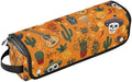 Hair Tools Travel Bag with Heat Resistant Mat Detachable 2-in-1 Curling Iron Travel Case Hot Tools Organizer for Straightener Flat Iron Day Of The Dead Orange Skull Cacti Guitar by WelcometoElliTarr