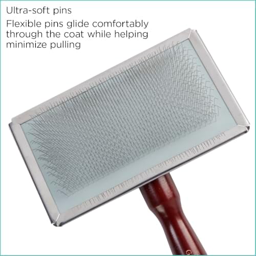 Groomer Essentials Soft Slicker Brush, Large for Thick Coats & Doodles - Image 2