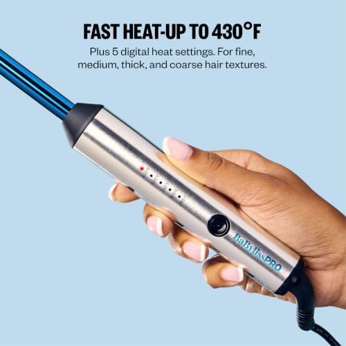 BabylissPRO Nano Titanium Professional Curling Wand for All Hair Types, Reaches 430 Degrees for Long Lasting Curls - Image 4