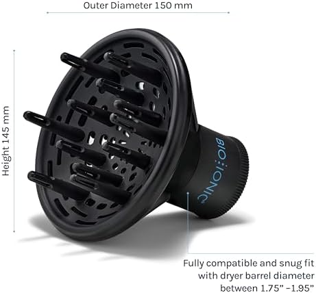 Bio Ionic Universal Diffuser - Fast-Drying Hair Dryer Attachment for Frizz Control & Shine - Fits 2.25" Blow Dryers - Professional Styling Tool for All Hair Types - Image 2