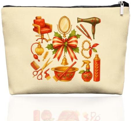 Chrisamas Hairstylist Gifts Women Makeup Bag Make Up Bag, Cosmetic Bags for Hairstylists, Hairdresser Gifts for Cosmetology Student Teen Girls by HomeArt