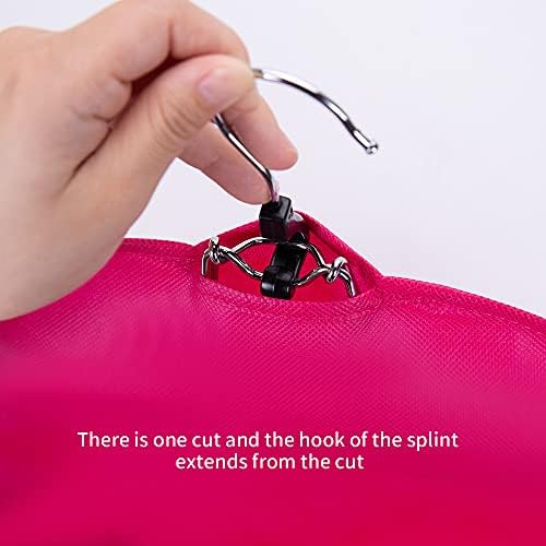 Professional Hair Organizer Bags with Hanger - 3 Pack Protective Cases for Multiple Wigs Extensions Hairpieces Holder Rose Pink Travel Carry Pouch Salon - Image 5