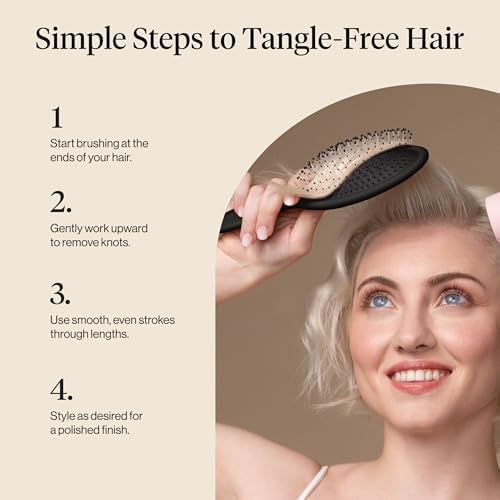 Kitsch Wet Dry Brush Detangler – Hair Brush for Women - Black - Image 7