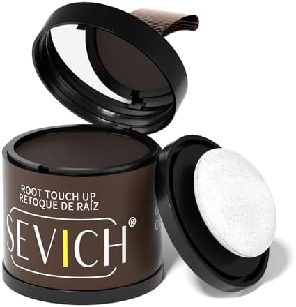 Sevich Hairline Powder 10g, Root Touch Up, Large Capacity, Dark Brown by SEVICH