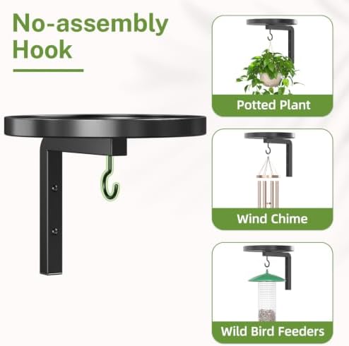 Wall Plant Holder with Macrame Hanger for Indoor Outdoor, Black - Image 4