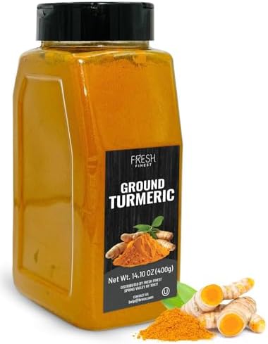Fresh Finest Ground Turmeric Powder, Kosher & Non-GMO, 400G (14.1oz) by FreshFinest