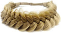 Synthetic Hair Braided Headband Classic Wide Strands Wedding Disorderly Fluffy Braids Wig Band Women Beauty Accessory by TOECWEGR