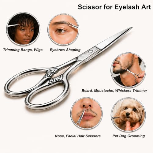 Small Precision Scissors, 3.5in Beauty Grooming Kit - Image 4