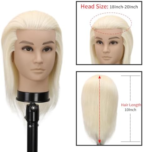 barber mannequin head male (White) - Image 6