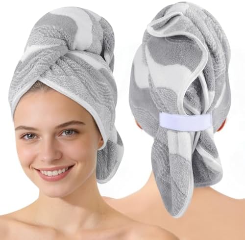 SUNLAND Microfiber Hair Towel 40 X 20 inch 2Pack by SUNLAND