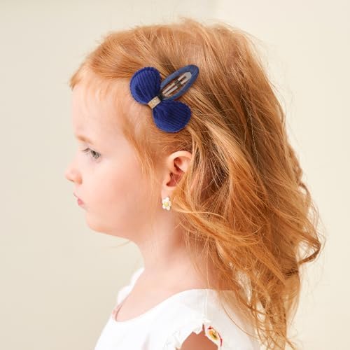 YHXX YLEN 20PCS Baby Bow Hair Clips, Soft Fully Wrapped Toddler Hair Clips - Image 6
