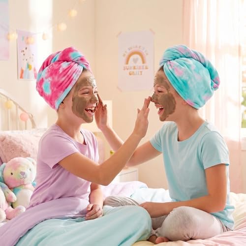 Basumee Microfiber Hair Towel Wrap for Kids Girls, Ultra Absorbent, 2 Pack - Image 4