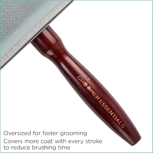 Groomer Essentials Soft Slicker Brush, Large for Thick Coats & Doodles - Image 3
