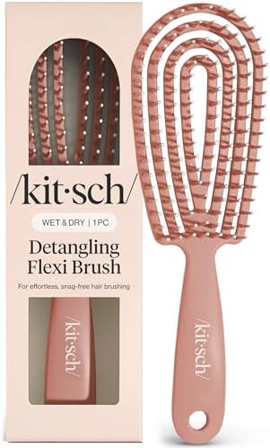 Kitsch Flexi Flow Detangler Brush, Hair Brushes For Women - Terracotta by Kitsch