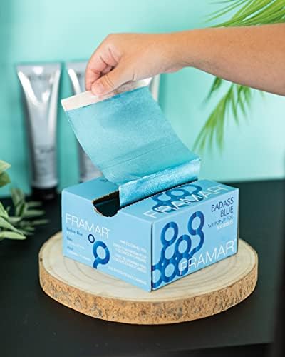 Framar Blue Pop Up Hair Foil, Aluminum Foil Sheets – 500 Foil Sheets - Image 3