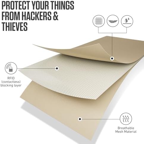 VENTURE 4TH Travel Money Belt, RFID Blocking Passport Holder - Sleek Beige - Image 5