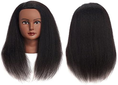 14-16 inch 100% Real Hair Mannequin Head for Hairdresser - Image 2