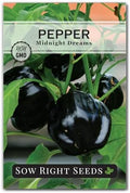 Sow Right Seeds - Midnight Dream Pepper Seed for Planting Bell Peppers by SowRightSeeds
