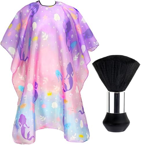 FEBSNOW Kids Hair Cutting Cape, Professional Barber Cape with Duster Brush by HOMECRAFTBEAUTYBABY