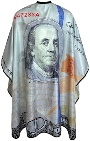 Barber Capes for Men, Hair Cutting Cape with Copper Snaps Closure, Salon Cape for Stylist, Waterproof Large Hairdressing Gown- 63”× 56”, Dollar Style - Image 6