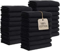 GREEN LIFESTYLE Black Bleach Proof Towels Bulk Sets 100% Cotton 16' X 25' Premium Spa Quality, Super Soft and Absorbent for Gym, Pool, Spa, Salon and Home 24 Pack by GreenLifeStyle